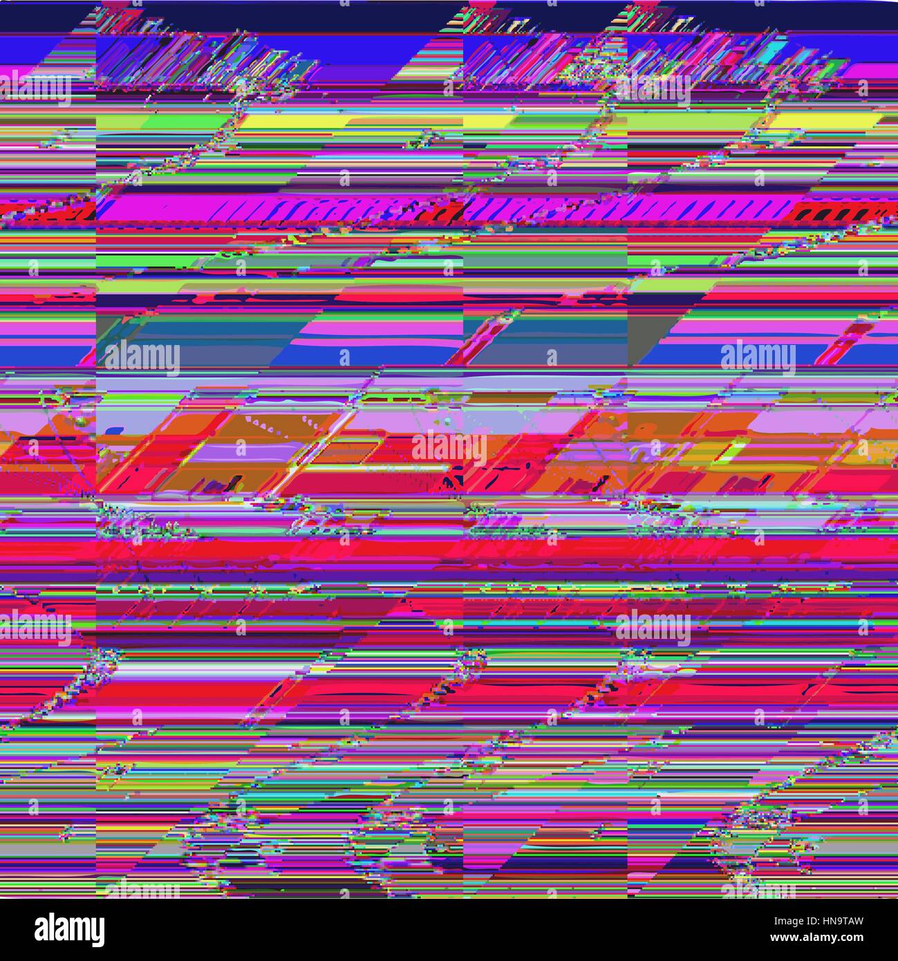 Vektor-verschiedene lebendige moderne abstrakte digitale Glitch Umzug Diagonalstreifen Grafikdesign beschädigt Daten Datei Hintergrund Stock Vektor