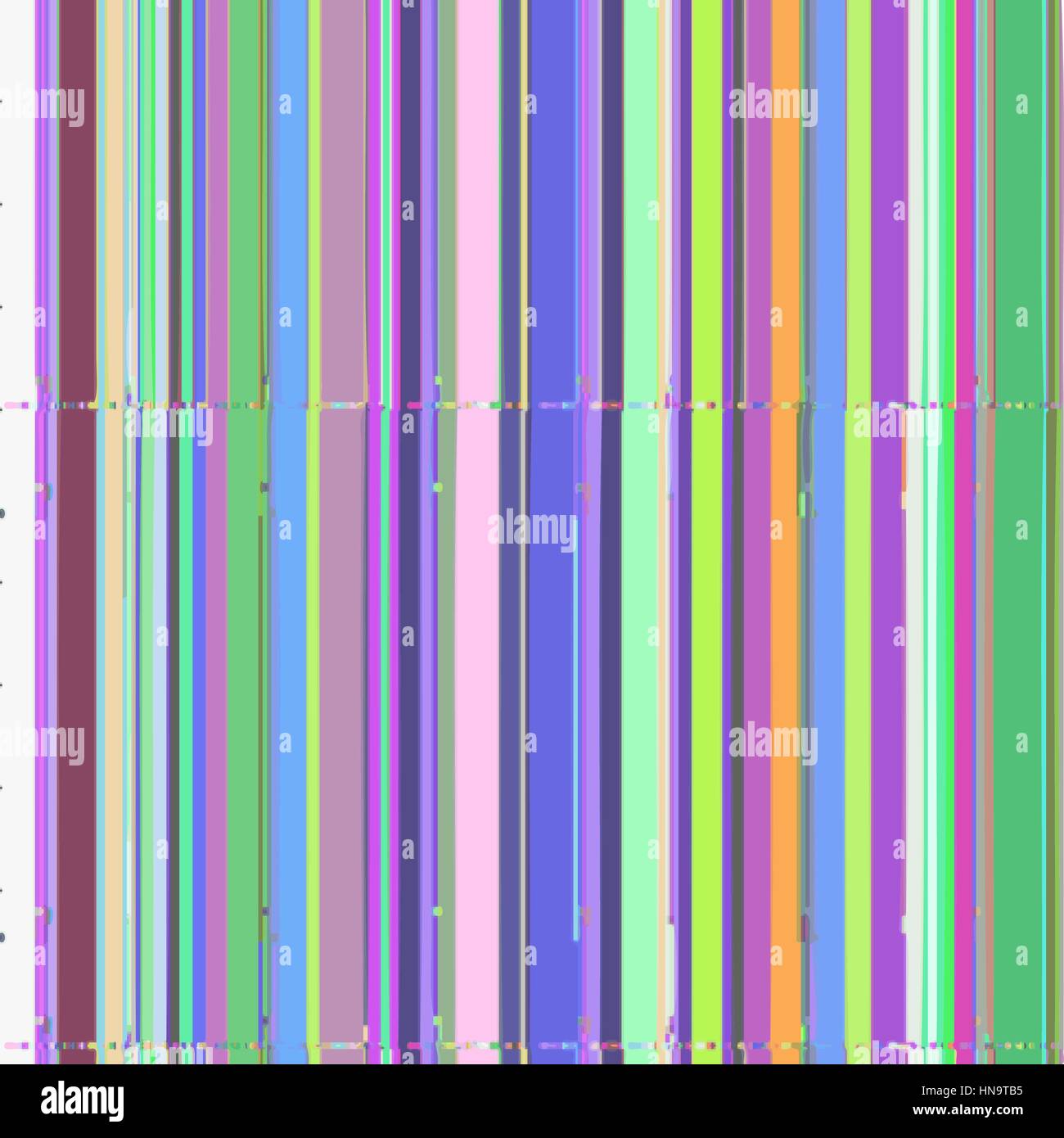 Vektor-verschiedenen Pastellfarben moderne abstrakte digitale Glitch Längsstreifen Grafikdesign beschädigt Daten Datei Hintergrund Stock Vektor