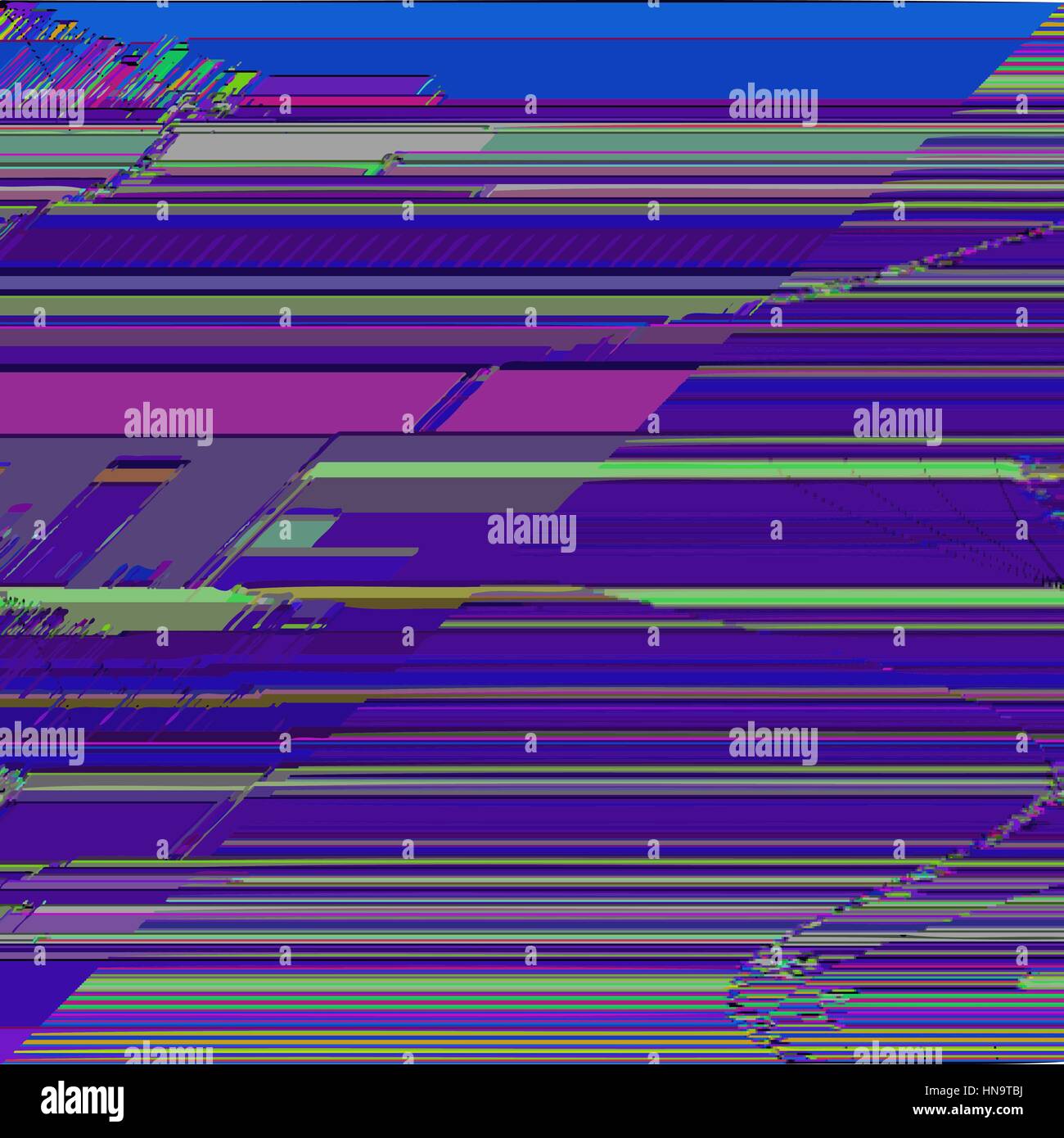 Vektor-verschiedene lebendige moderne abstrakte digitale Glitch Umzug Diagonalstreifen violett Grafikdesign beschädigt Daten Datei Hintergrund Stock Vektor