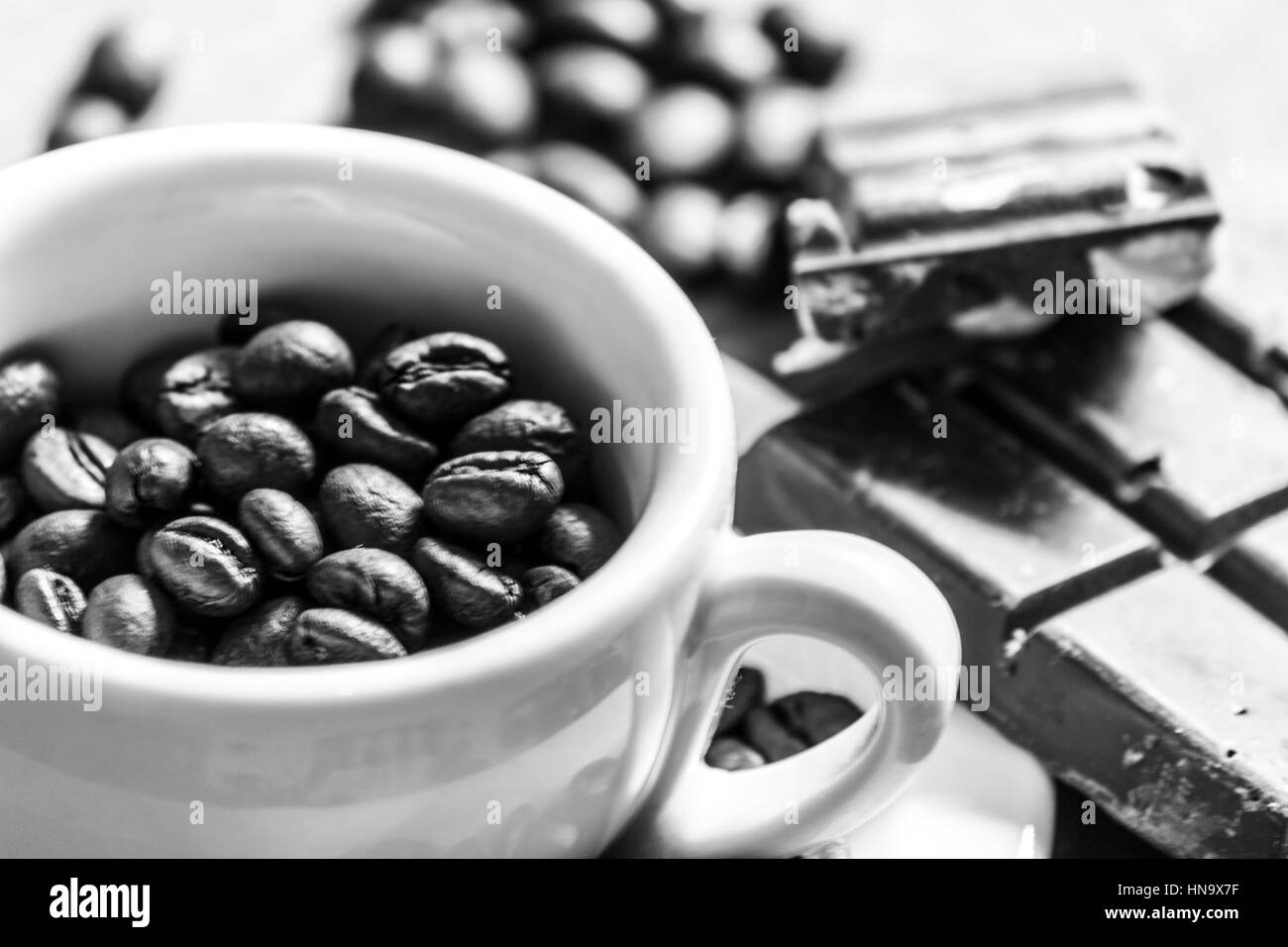 Kaffee und Schokolade Stockfoto