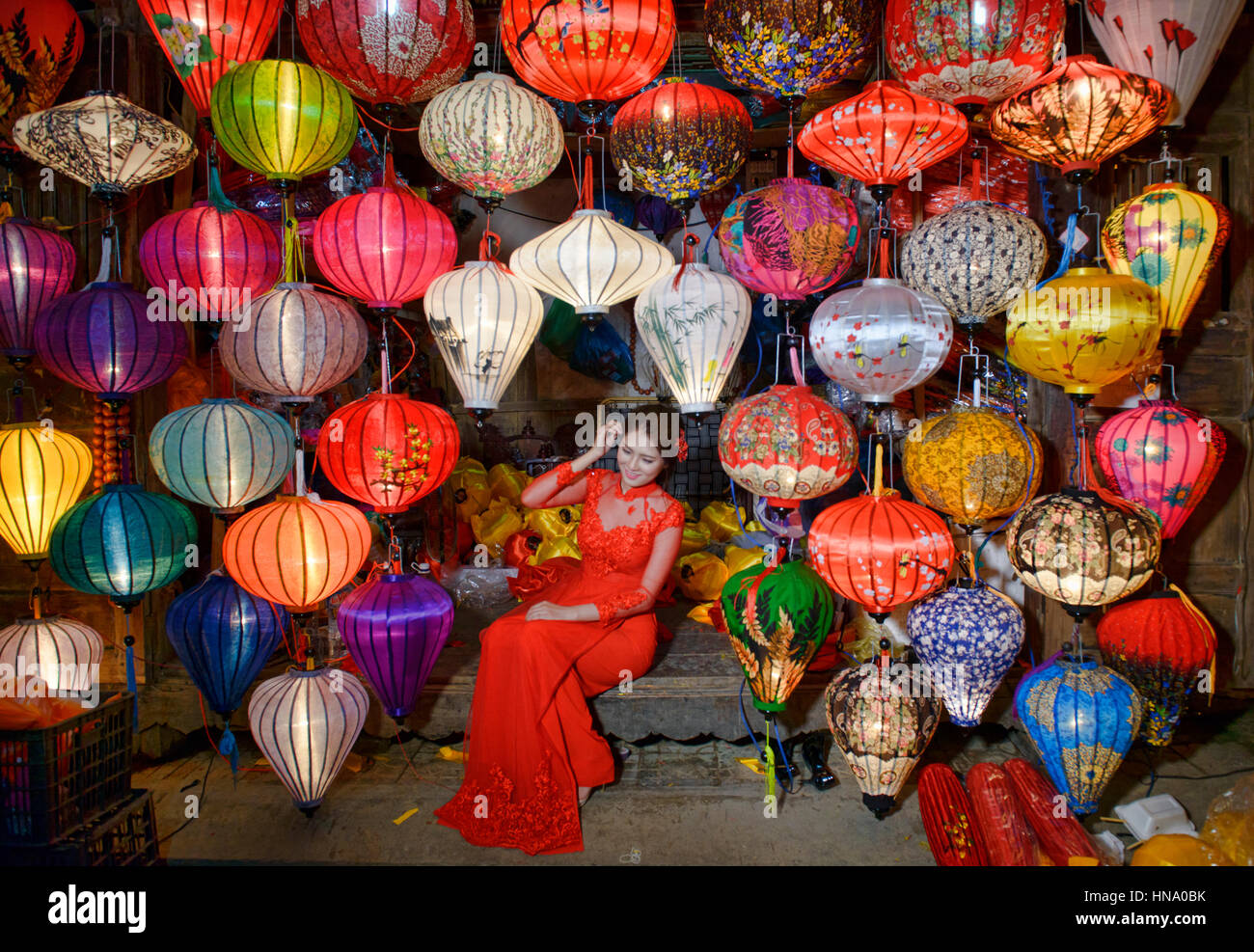 Liebe unter den Laternen, Hoi an, Vietnam Stockfoto