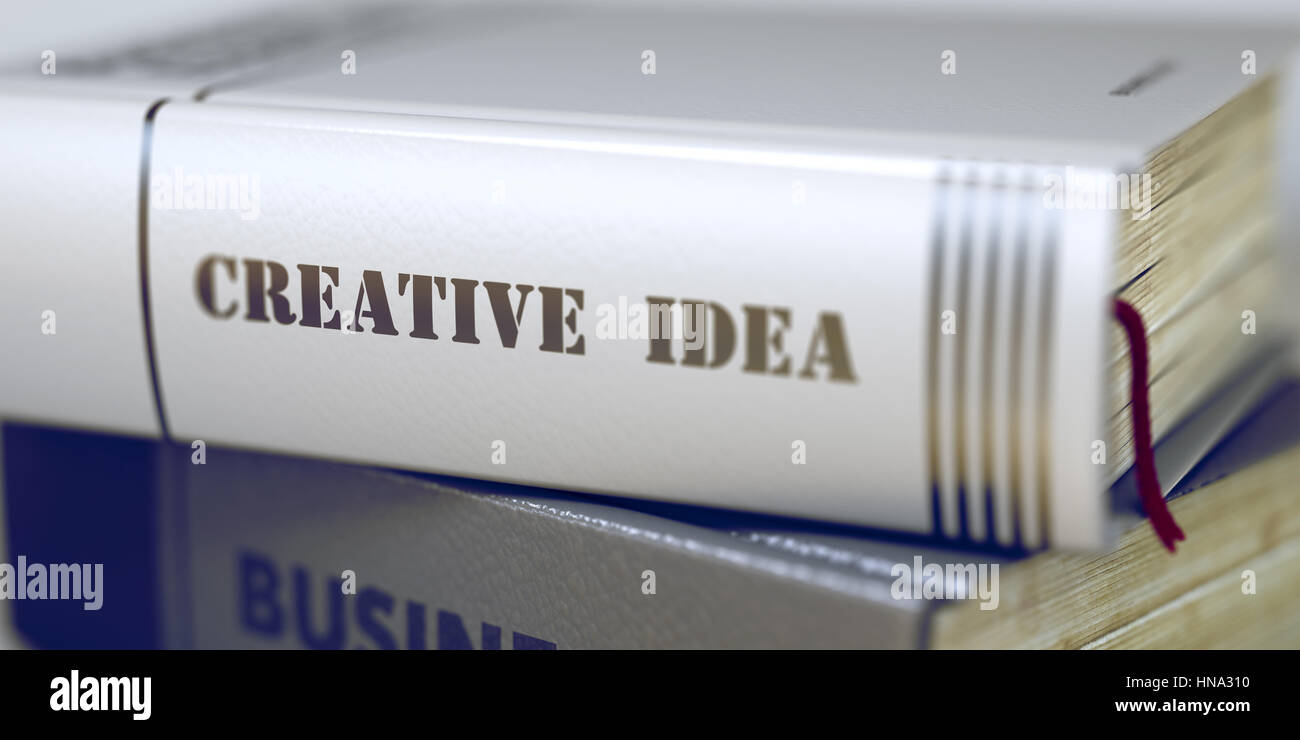 Business - Buchtitel. Kreative Idee. 3D. Stockfoto