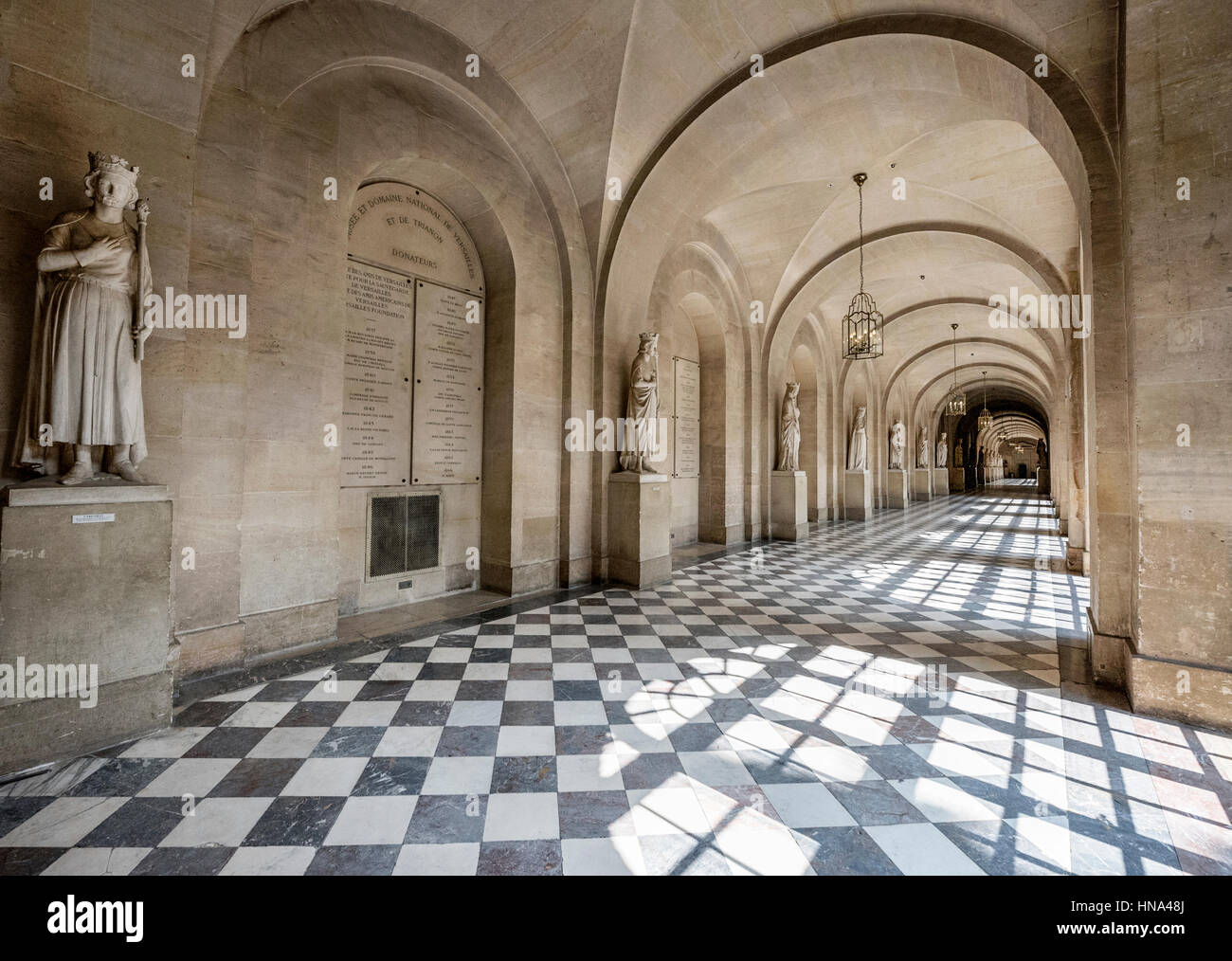 Beeindruckende Innere des Schloss Versailles Stockfoto