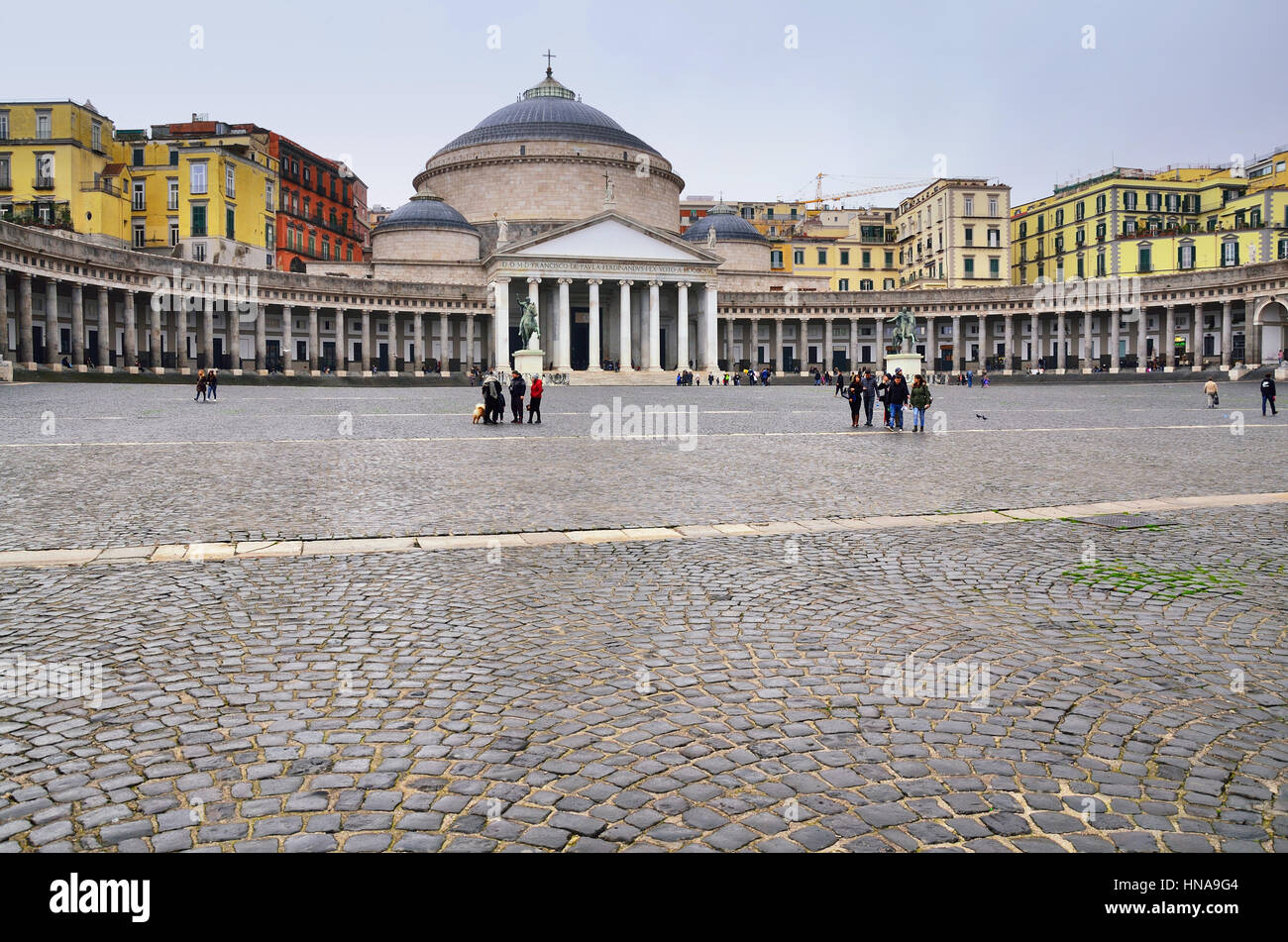 Piazza del Plebiscito, Neapel, Italien. Stockfoto