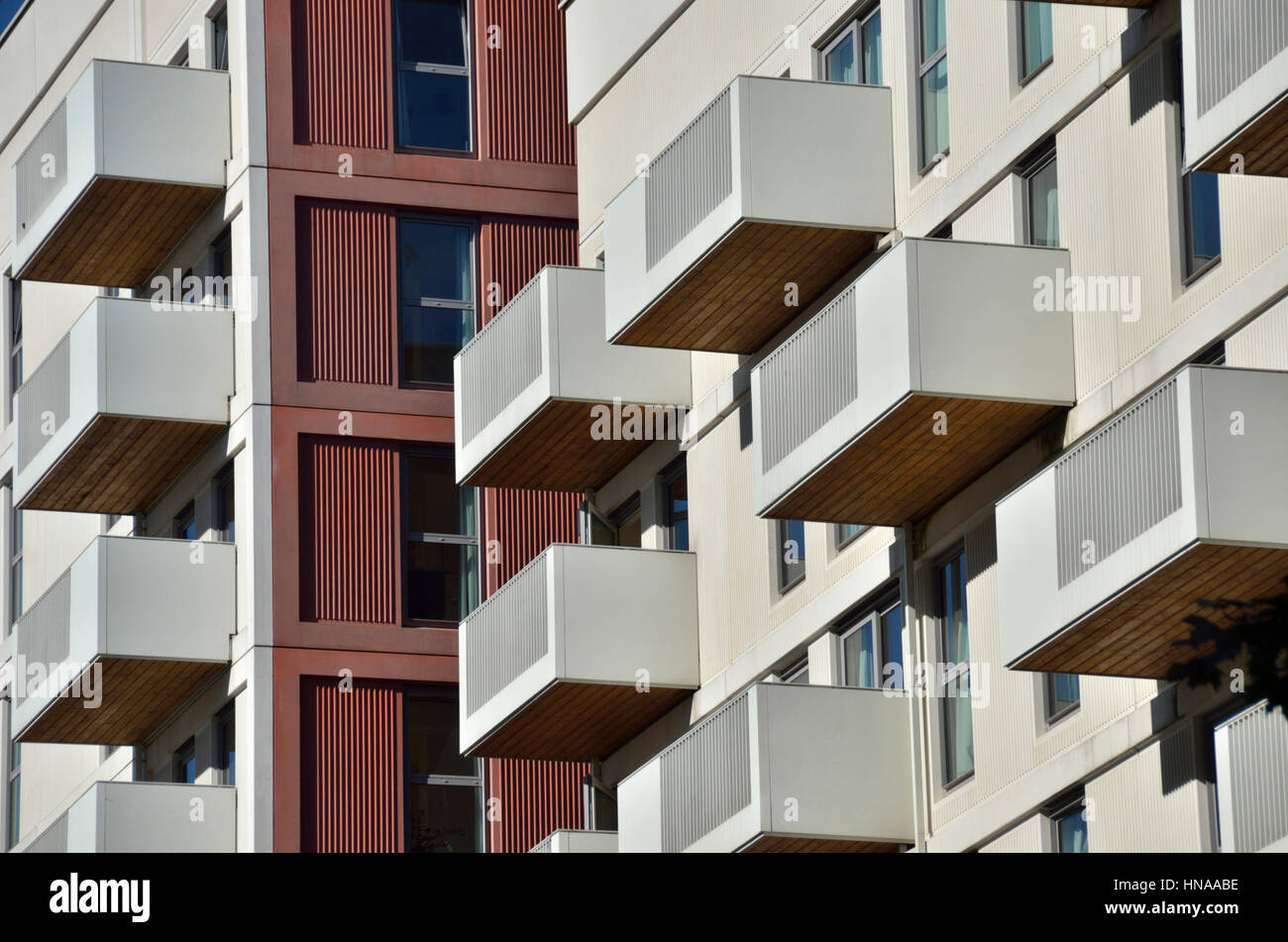 East Village E20 Wohnungen, Stratford, London, UK. Stockfoto