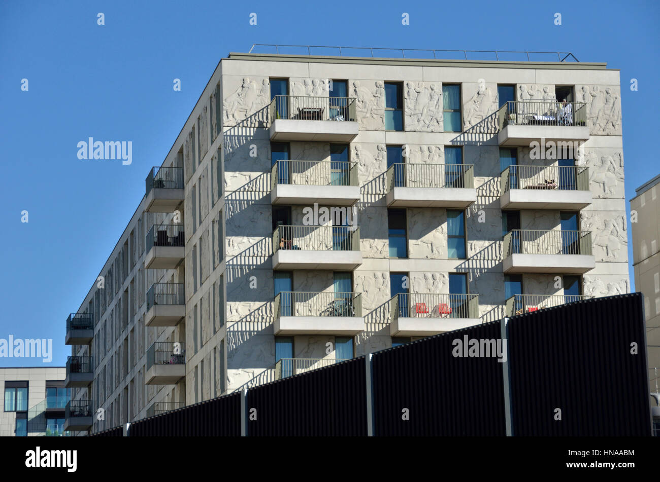 East Village E20 Wohnungen, Stratford, London, UK. Stockfoto