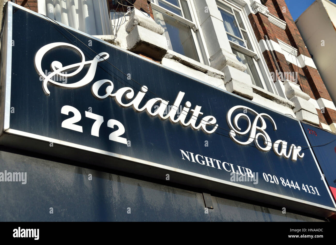 Socialite Bar Nachtclub in Muswell Hill, London, UK. Stockfoto