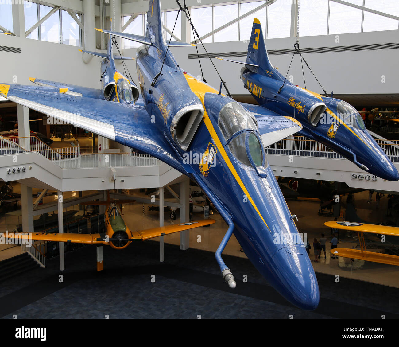 Blue Angels a-4 Skyhawk Flugzeuge Stockfoto