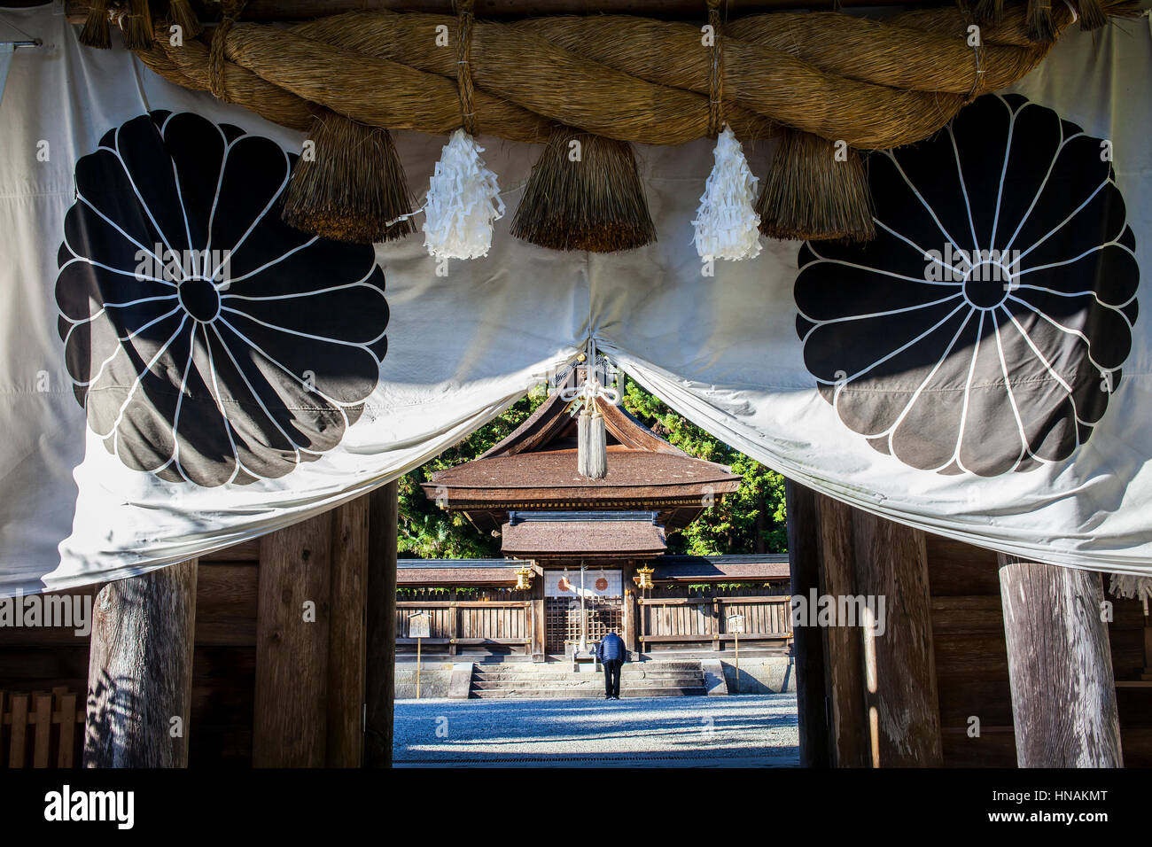 Kumano Hongu Taisha Grand Shire, Kumano Kodo, Nakahechi route, Wakayama, Kinki, Japan Stockfoto