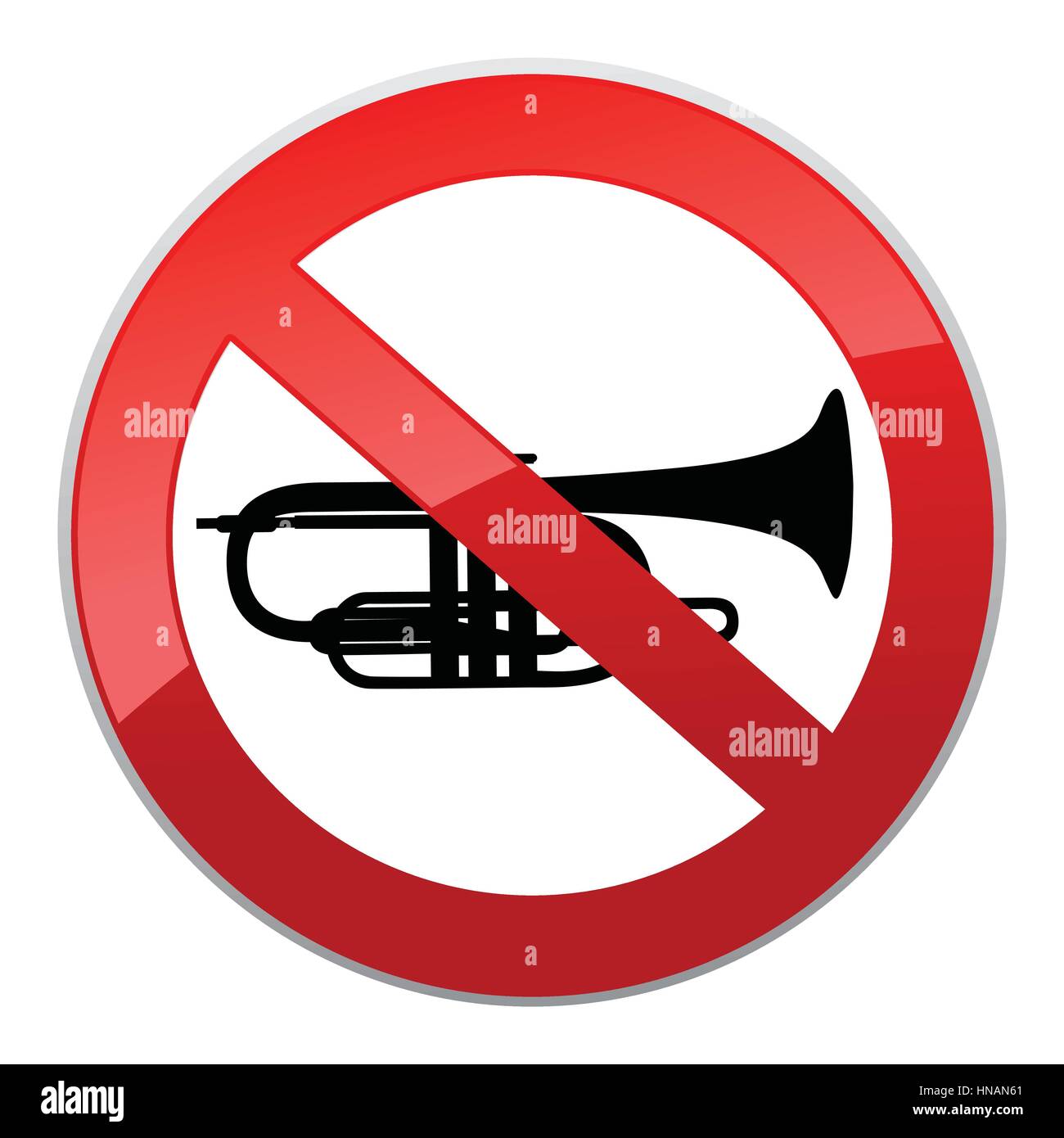 Kein Ton unterzeichnen. Vektor ruhig Symbol halten. Stock Vektor