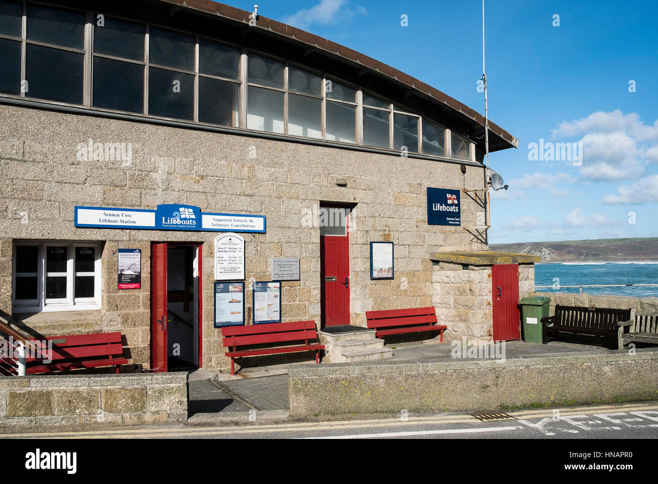 Sennen Cove Lifeboat Station in Cornwall, England, Großbritannien. Stockfoto