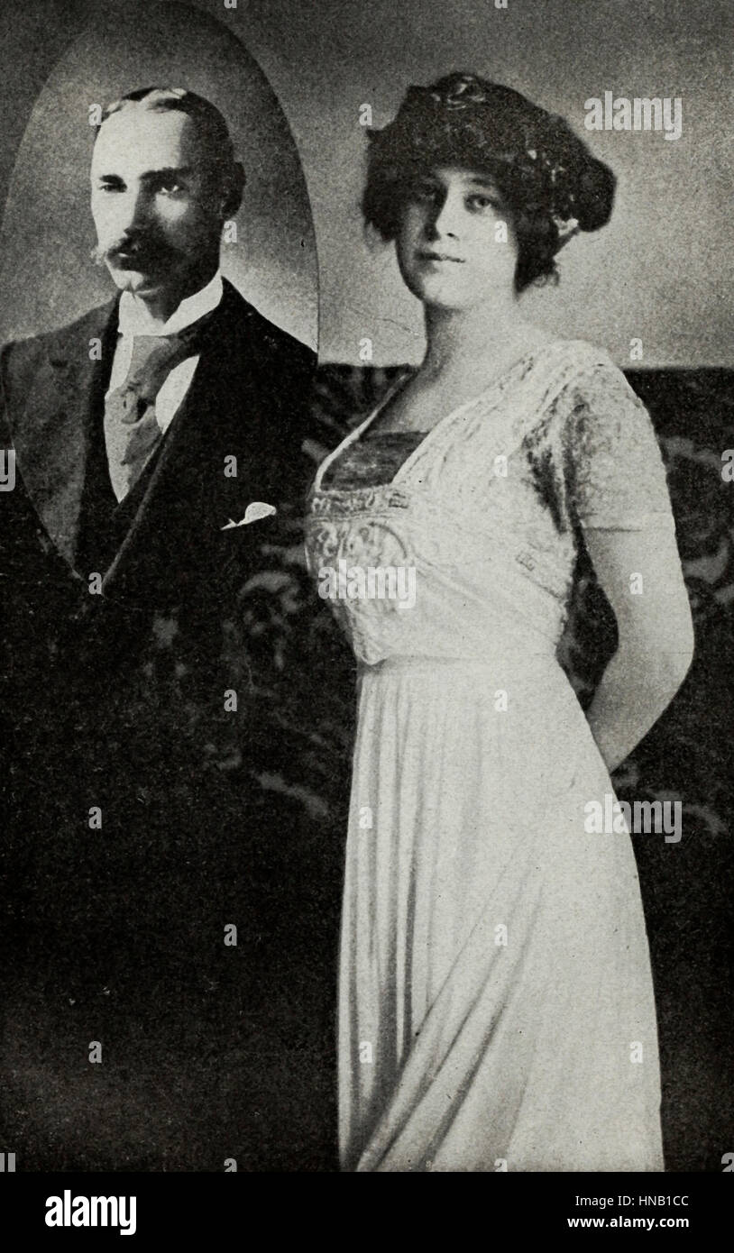 Colonel John Jacob Astor - verloren mit der Titanic, und seine junge Braut, die gerettet wurde. Stockfoto