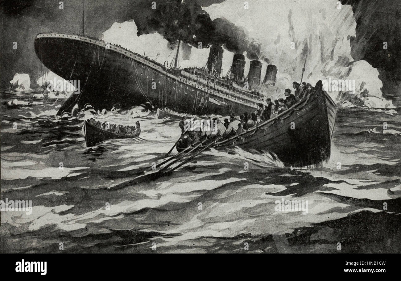 Die Zerstörung der Titanic Stockfoto