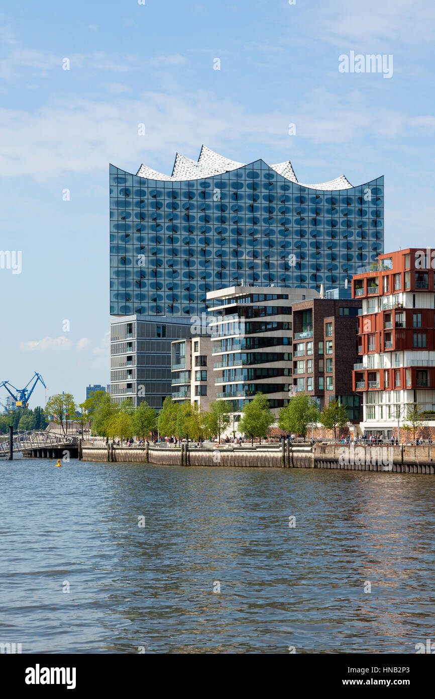 Hamburg, Deutschland - 19. Mai 2016: Die Elbphilharmonie, ein Konzertsaal im Stadtteil HafenCity. Stockfoto