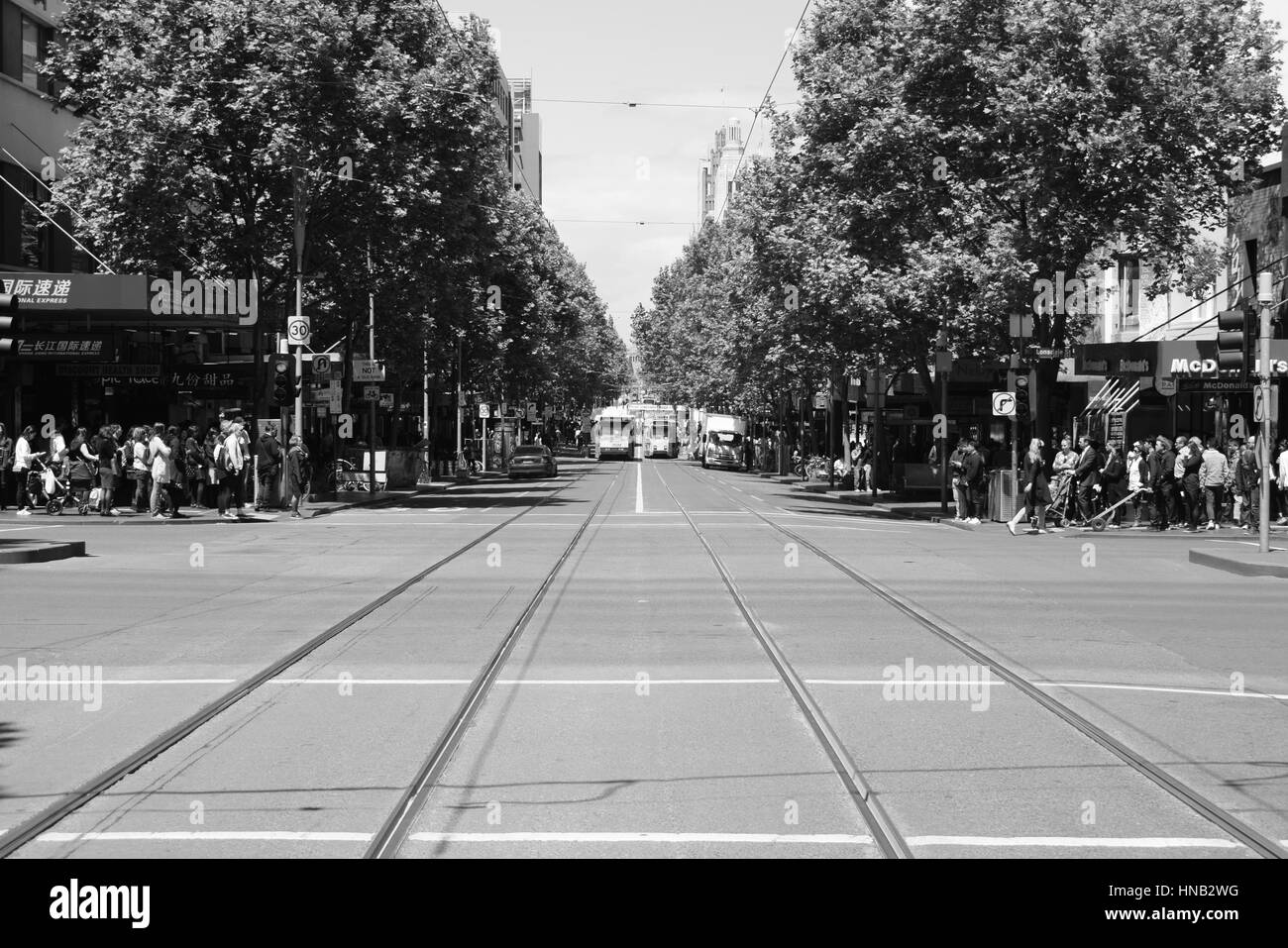 Ein Spaziergang durch die Stadt Stockfoto