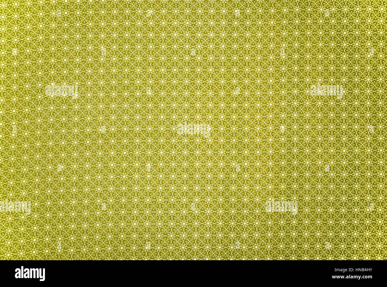 Olivgrün wiederholt lineare Blumenmuster Tuch Hintergrund gemustert Stockfoto
