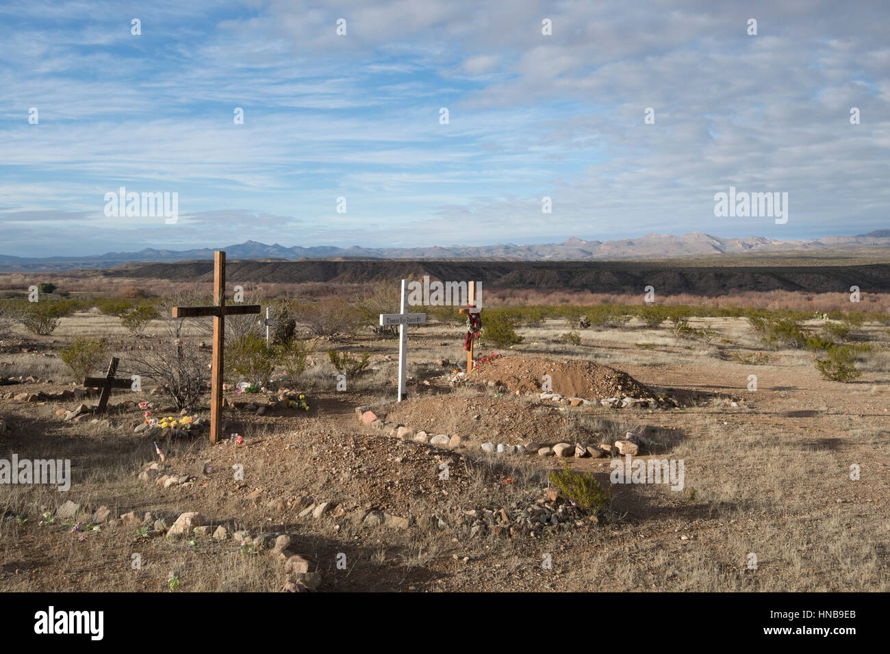 Apache-Friedhof, Arizona USA Stockfoto