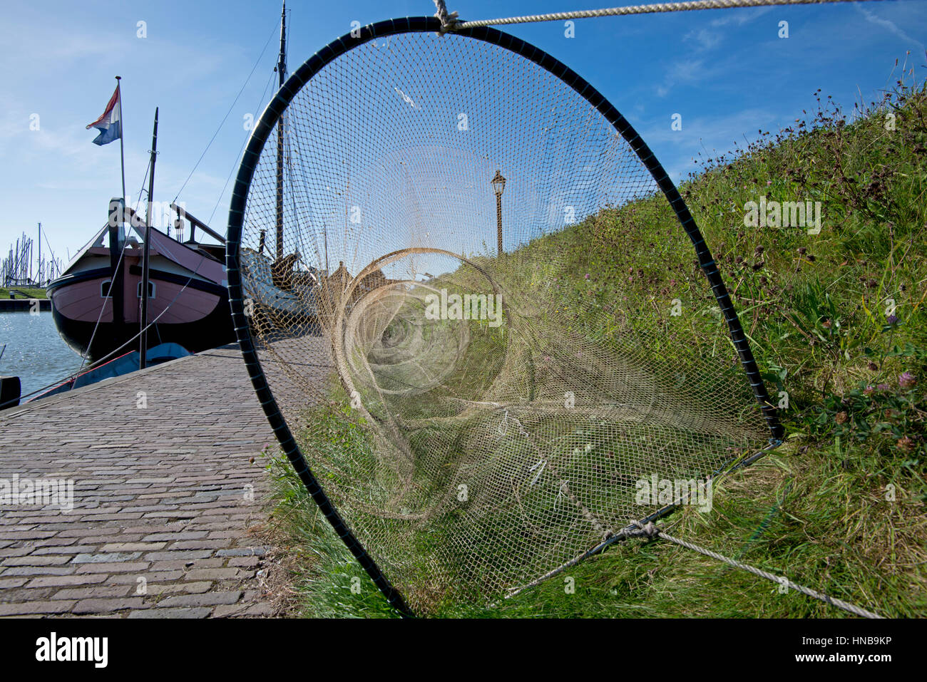 Fischernetz Zuiderzee Museum der Niederlande Stockfoto