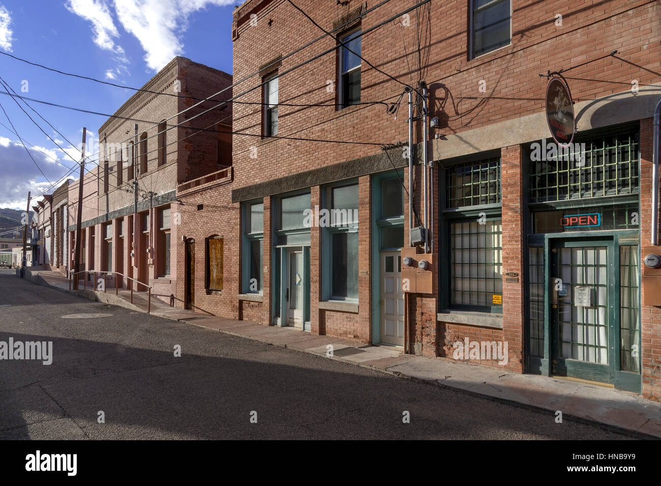 Verlassene Bergbaustadt, Clifton Arizona USA Stockfoto