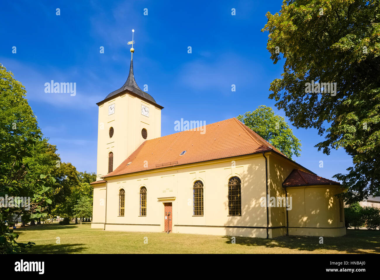 Kirche in Pausin, Gemeinde Schönwalde-Glien, Land Brandenburg, Deutschland Stockfoto