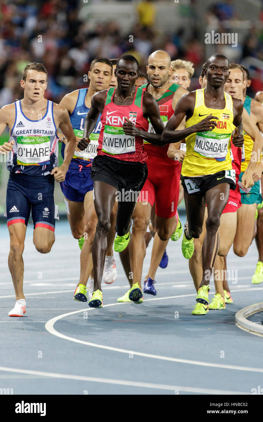 Rio De Janeiro, Brasilien. 18. August 2016.  Leichtathletik, Matthew Centrowitz (USA) im Wettbewerb der Männer 1500m Halbfinale bei den Olympischen Sommerspielen 2016 Stockfoto