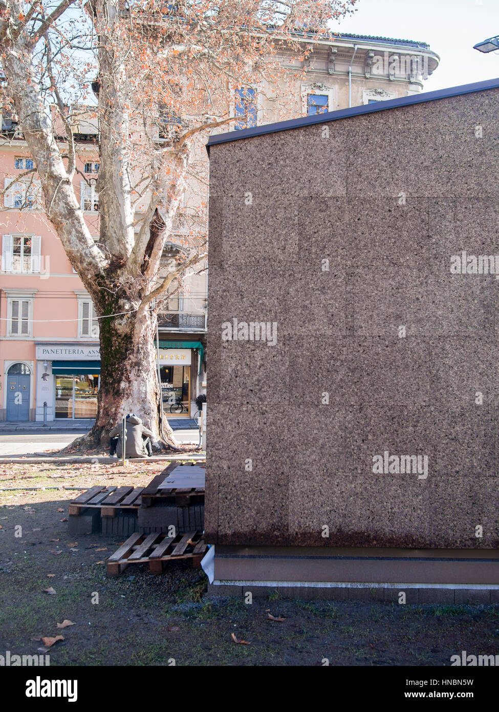 Modulo-Eco - zeigen eine tragfähige Wohnprojekt in der Mitte von Parma, Italien Stockfoto