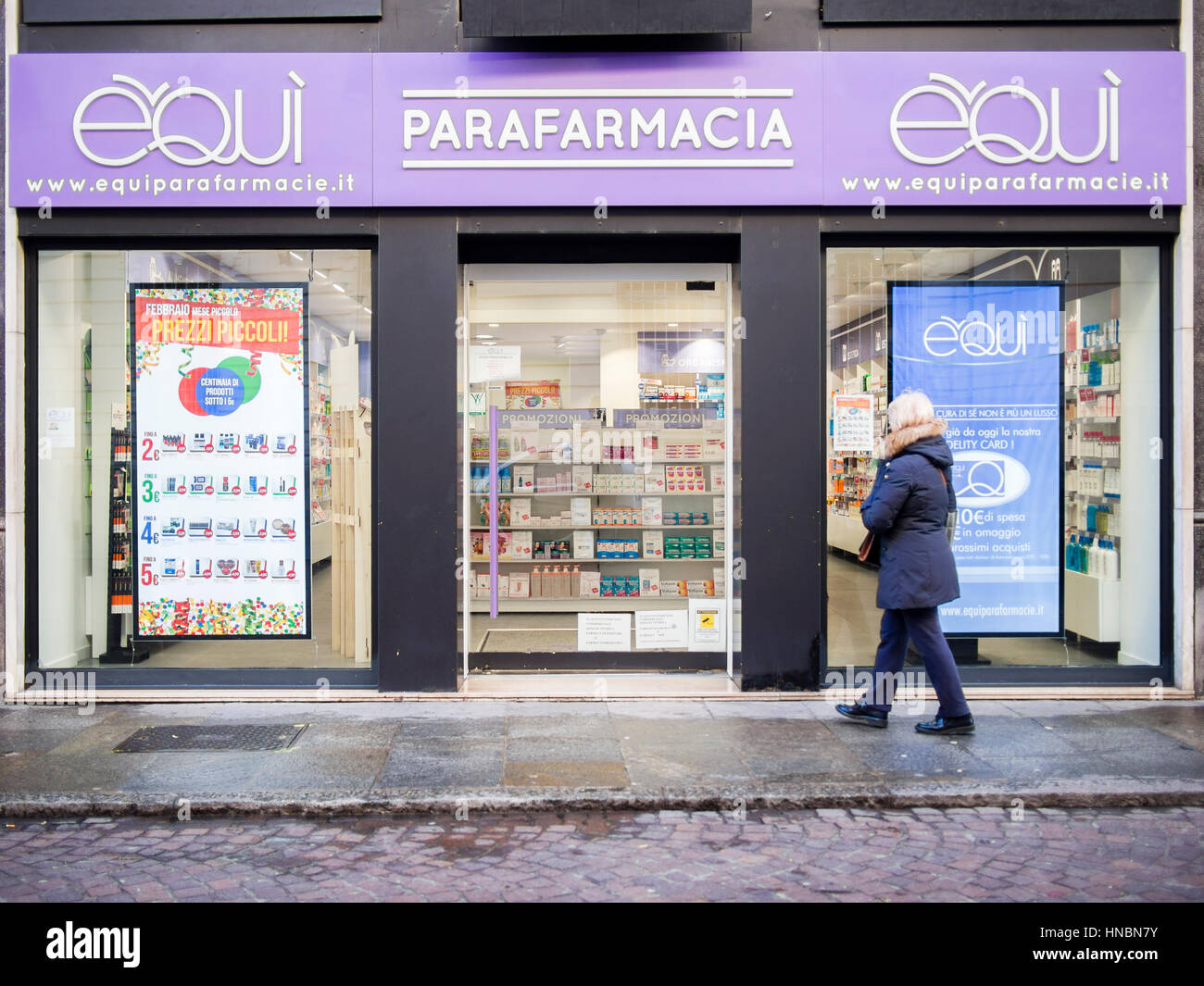 Trussardi Kleidung Shop, Parma, Italien Stockfoto