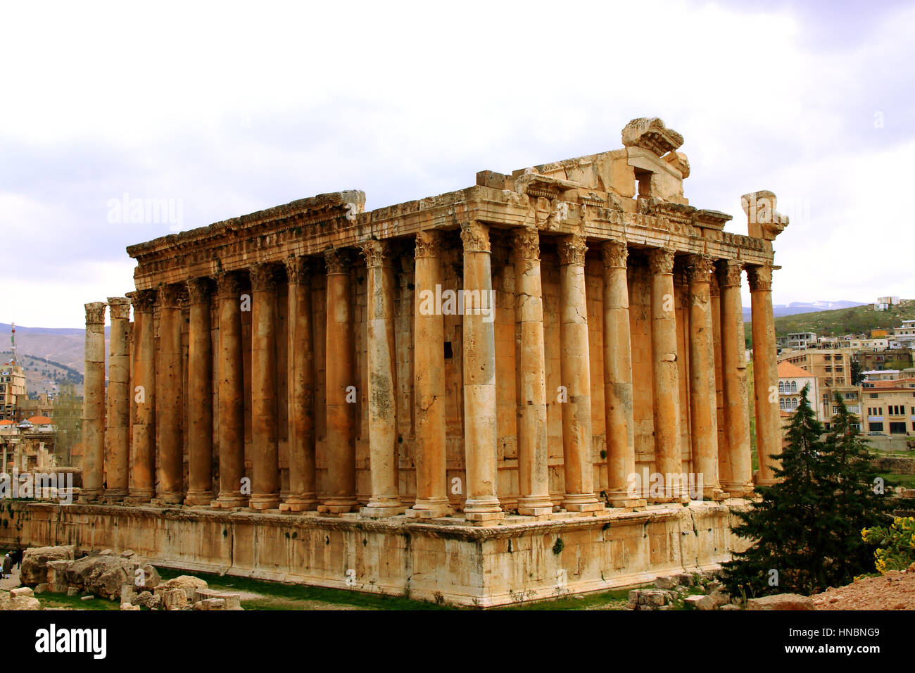 TheTemple Des Bacchus In Baalbek Libanon Stockfotografie Alamy