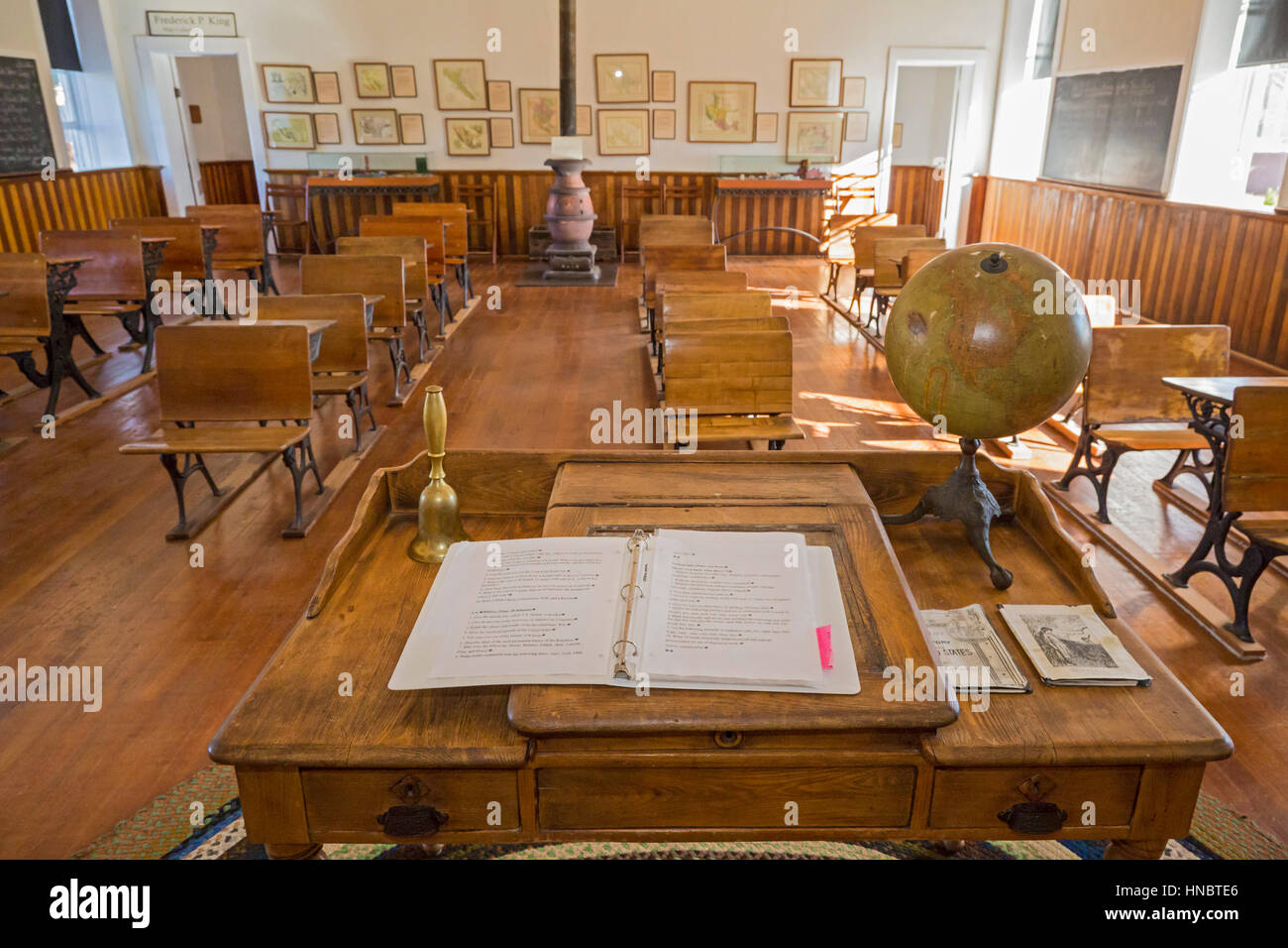 Tubac, Arizona - einem 1855 Schulhaus am Tubac Presidio State Historic Park. Stockfoto