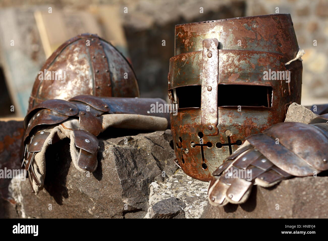 Rüstung - Kreuzritter Stockfoto