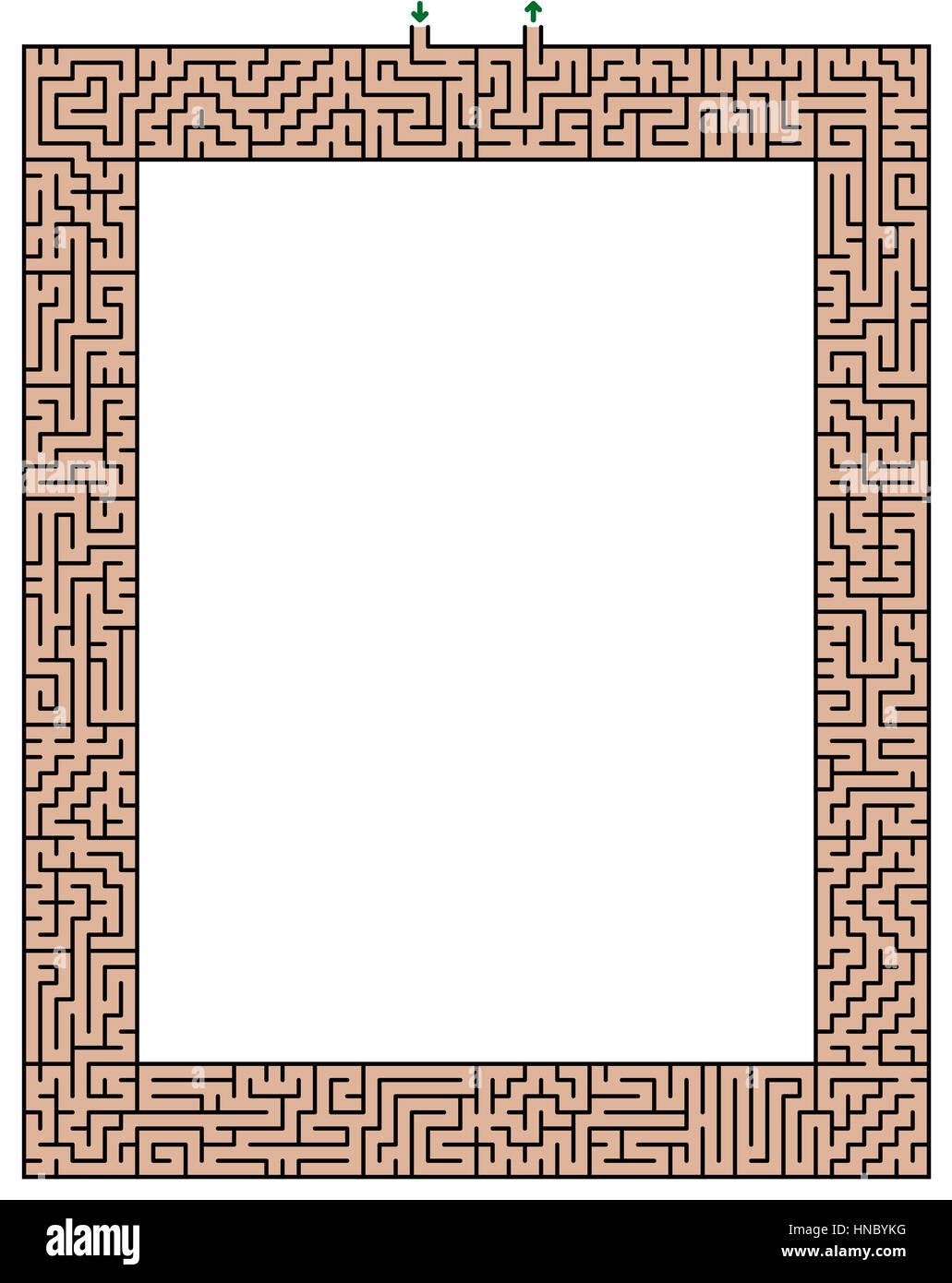 Labyrinth Bild hohe Größe Blank Stockfoto