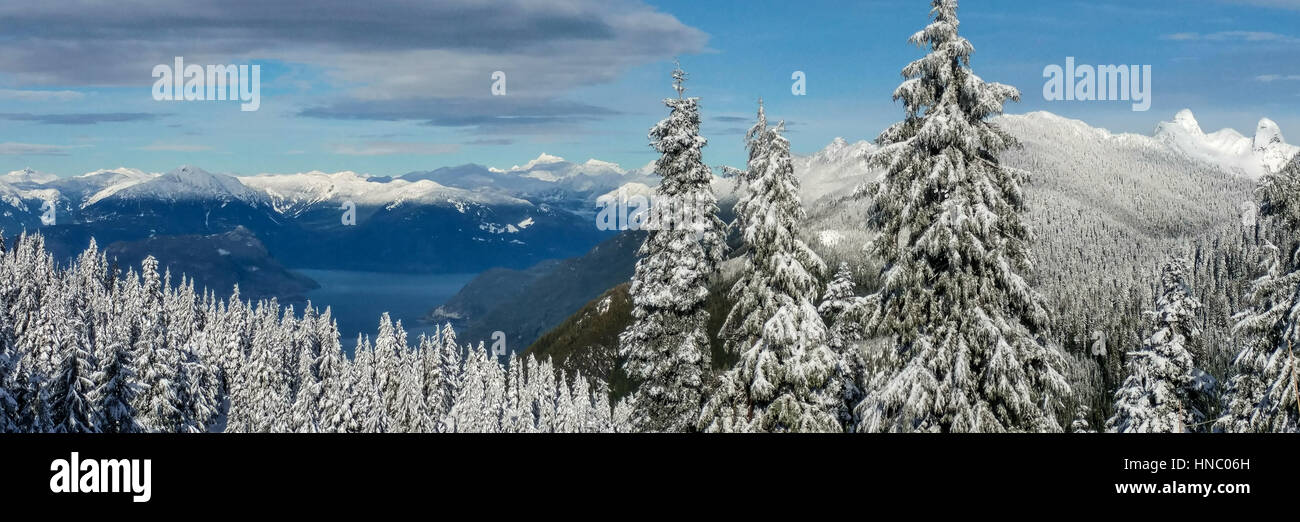 Howe Sound Panorama, Vancouver, Britisch-Kolumbien, Kanada Stockfoto