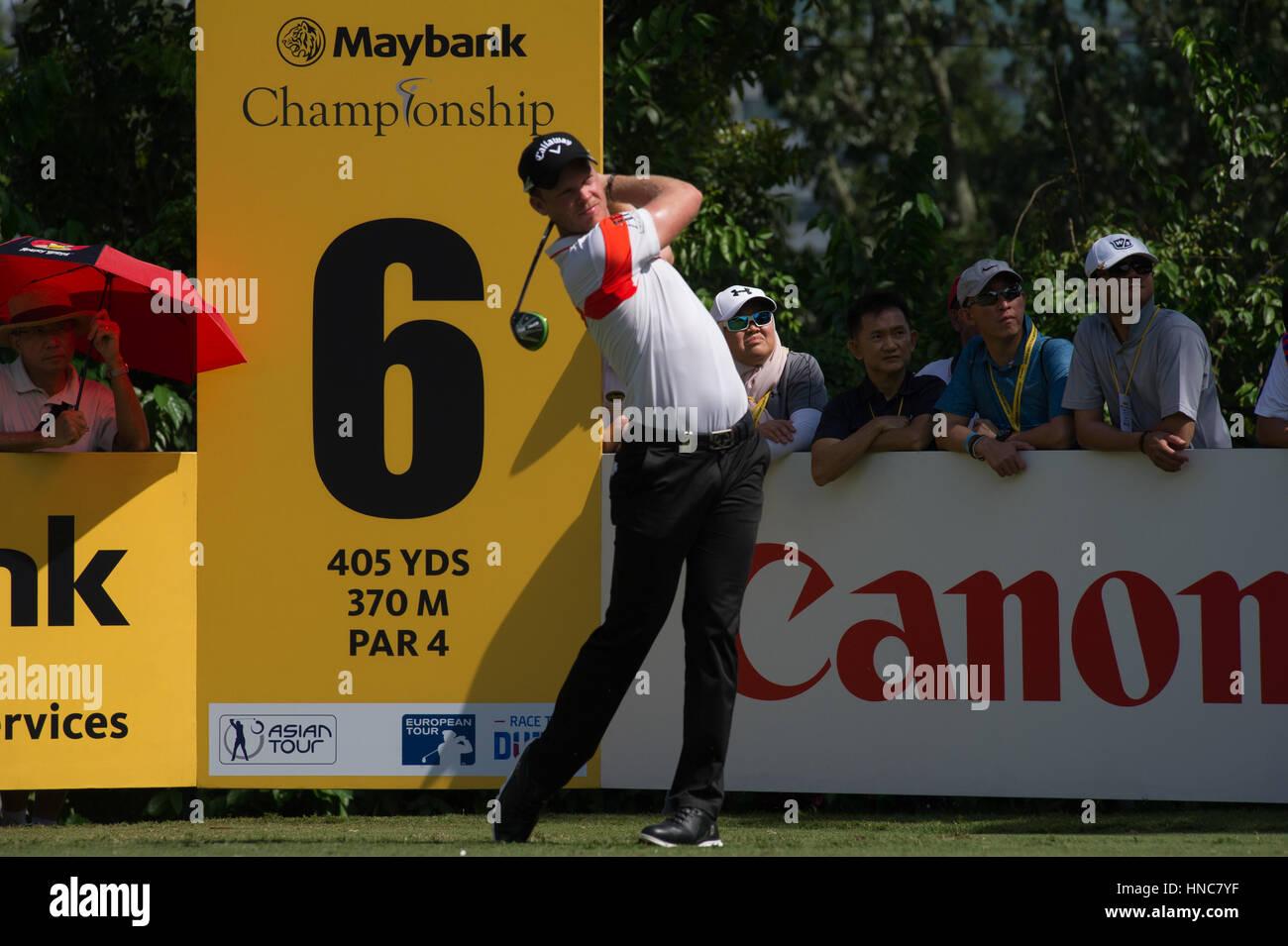 Kuala Lumpur, Malaysia. 11. Februar 2017. Danny Willets in Runde drei der Maybank WM 2017 Kredit: Flashspix/Alamy Live-Nachrichten Stockfoto