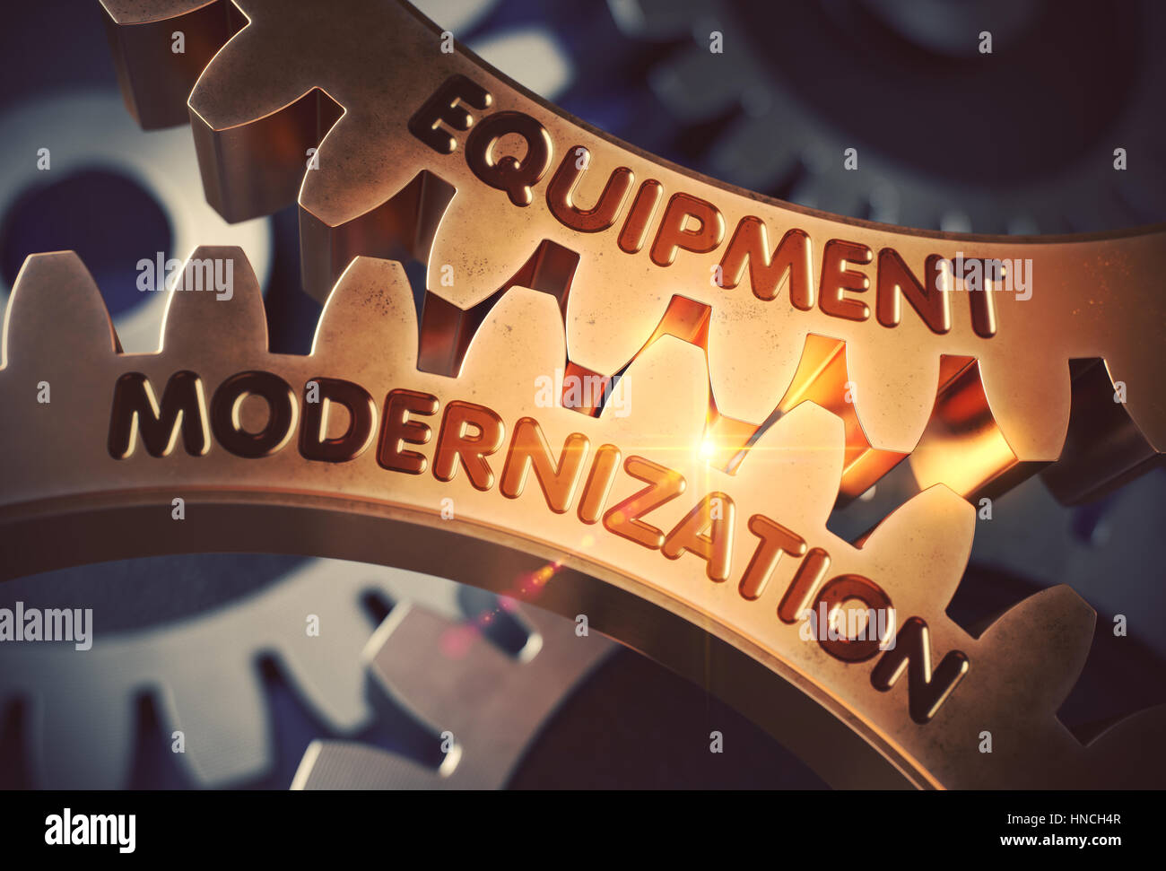Modernisierung der Ausrüstung. 3D. Stockfoto