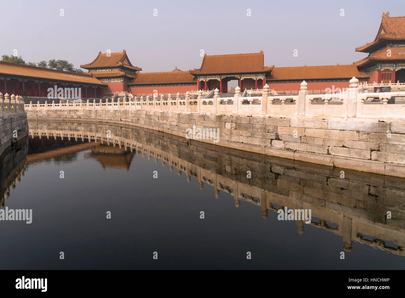 Kanal durch die Verbotene Stadt, Temple, Peking, China Stockfoto