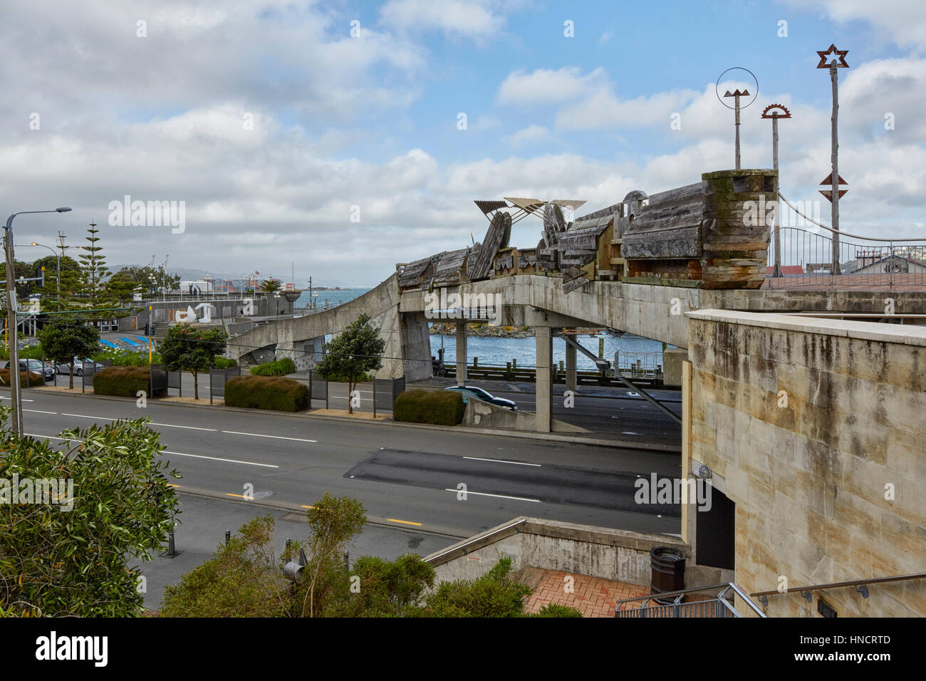 Stadt, Seebrücke, Wellington, Neuseeland Stockfoto