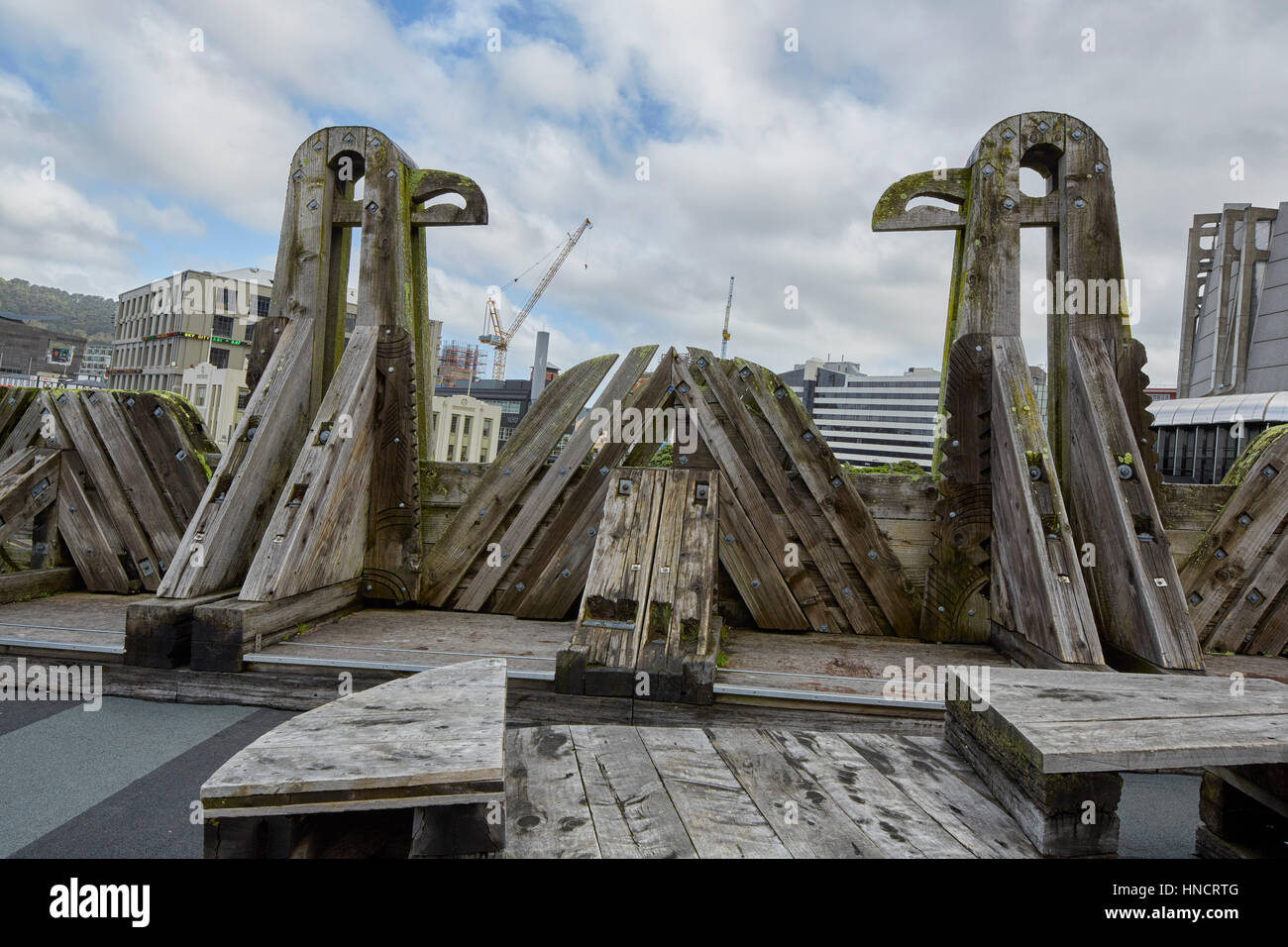 Stadt, Seebrücke, Wellington, Neuseeland Stockfoto