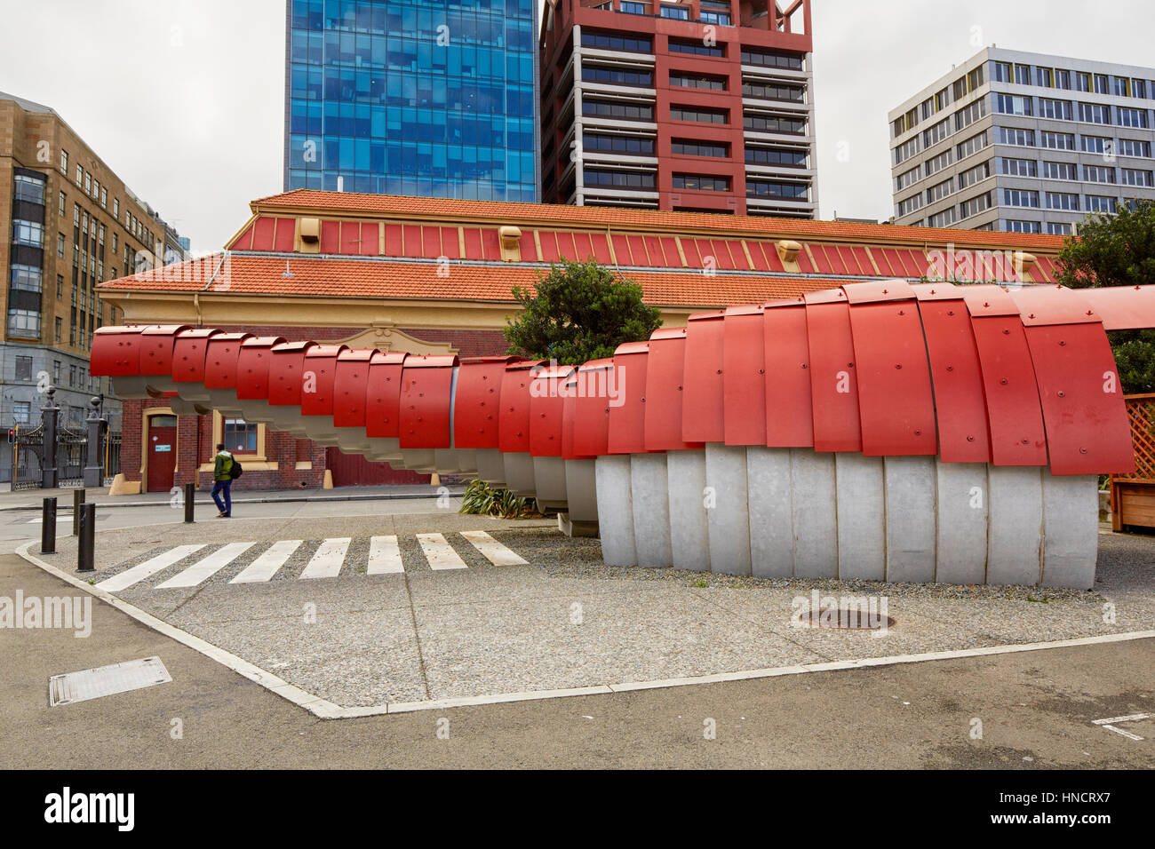 Hummer-Loos, öffentliche Toiletten, Queens Wharf, Wellington, Neuseeland Stockfoto