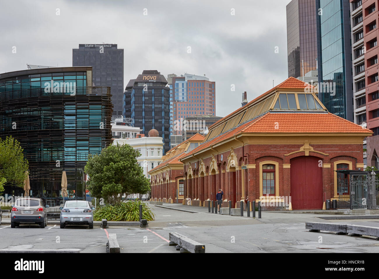 Queens Wharf, Wellington, Neuseeland Stockfoto