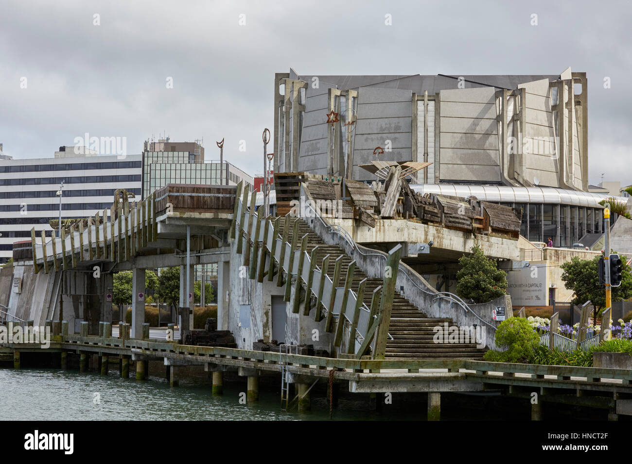 Stadt, Seebrücke, Wellington, Neuseeland Stockfoto