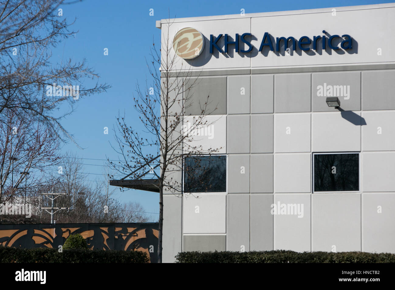 Ein Logo Zeichen außerhalb einer Einrichtung von KHS Amerika in Mount Juliet, Tennessee am 4. Februar 2017 besetzt. Stockfoto