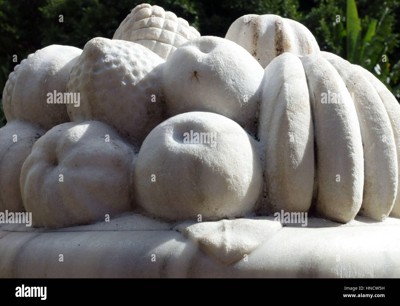 Obst-Skulptur in Santa Cruz De Tenerife, Kanarische Inseln, Spanien Stockfoto