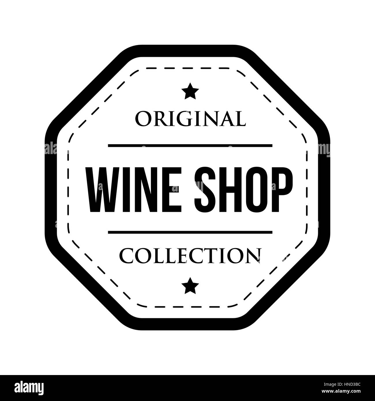 Wein-Shop Logo Vintage isoliert-label Stock Vektor
