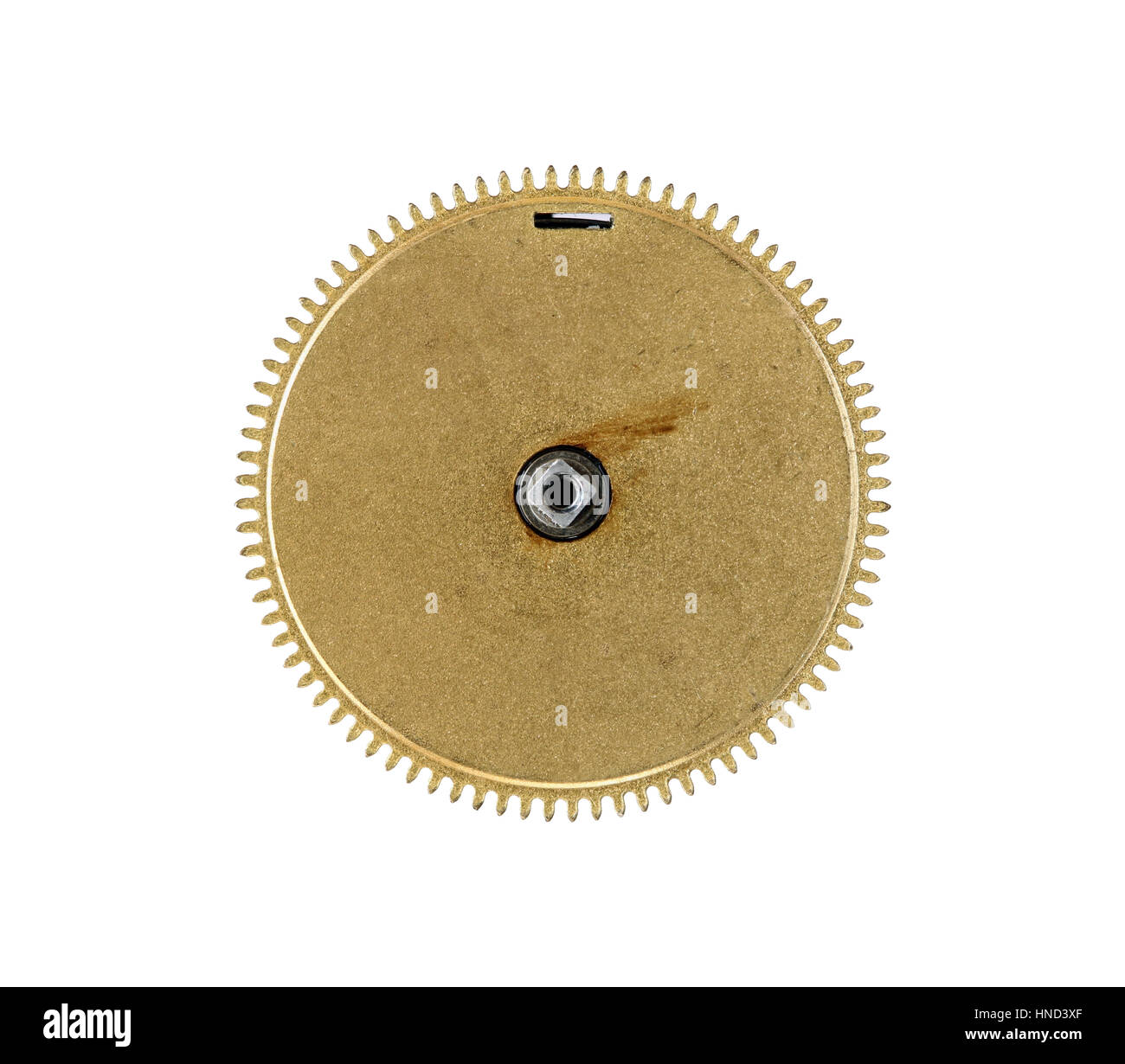 Detail der Getriebe - Zahnräder - isoliert auf weißem Hintergrund Stockfoto