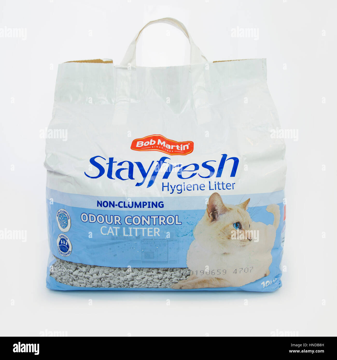 Tasche von Bob Martin Stayfresh Hygiene nicht verklumpen Katzenstreu mit  Geruchskontrolle auf weißem Hintergrund Stockfotografie - Alamy
