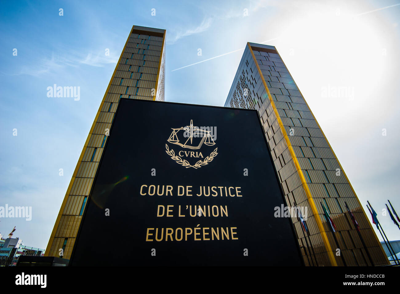Luxemburg 14.04.2014 Ansicht des Europäischen Gerichtshofs in Luxemburg Stockfoto