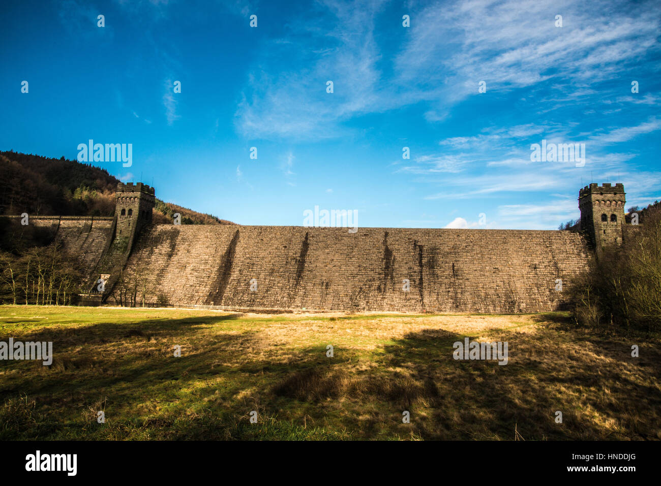Schatten an der Wand Derwent Stockfoto