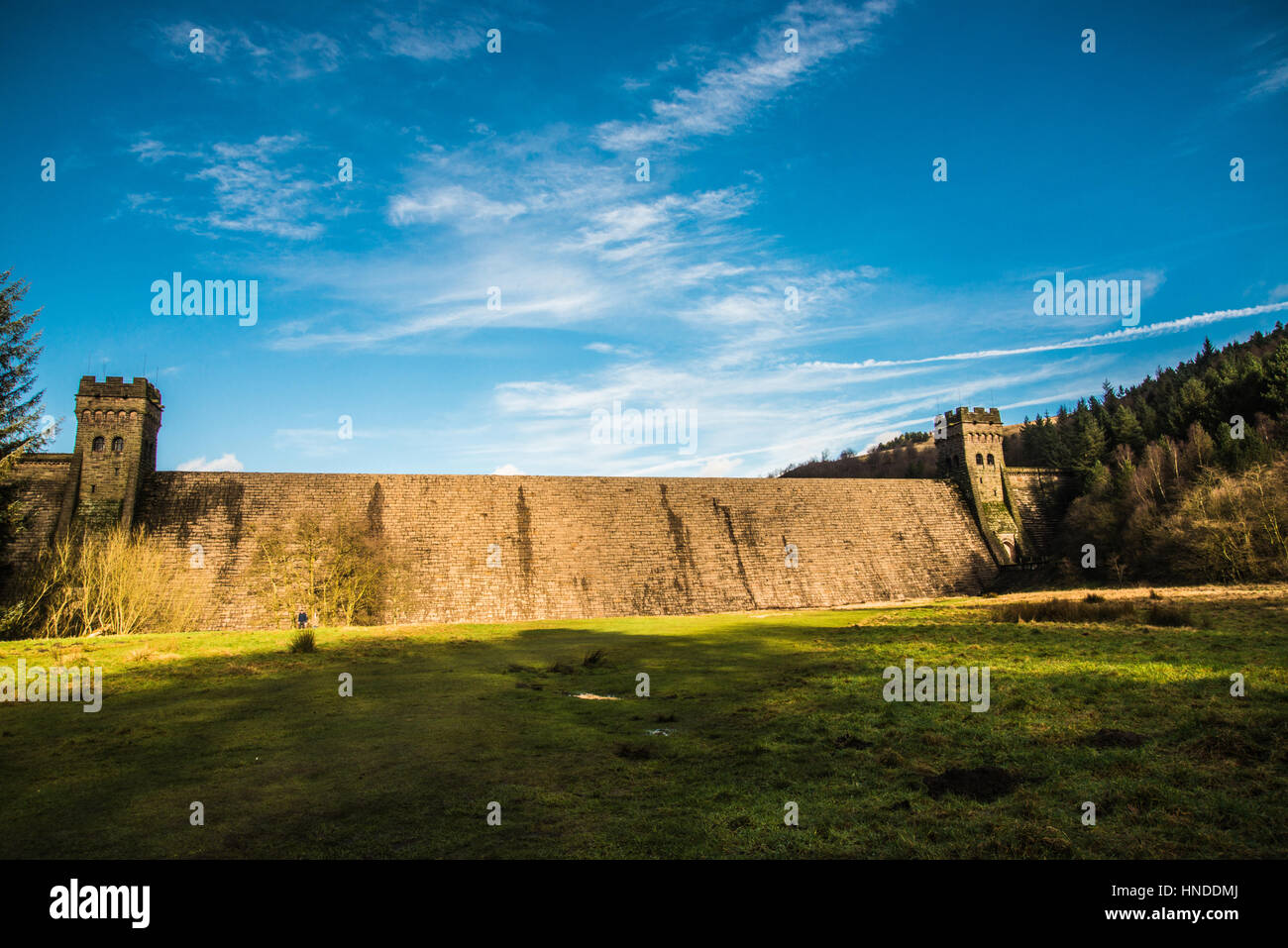 Schatten an der Wand Derwent Stockfoto