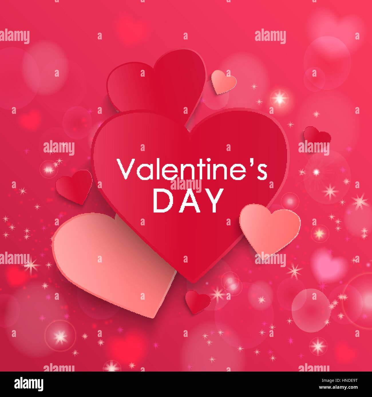 Happy Valentines Day und Jäten Designelemente. Rosa abstrakten Hintergrund mit Herz. 14. Februar. Vektor-Illustration. Stock Vektor