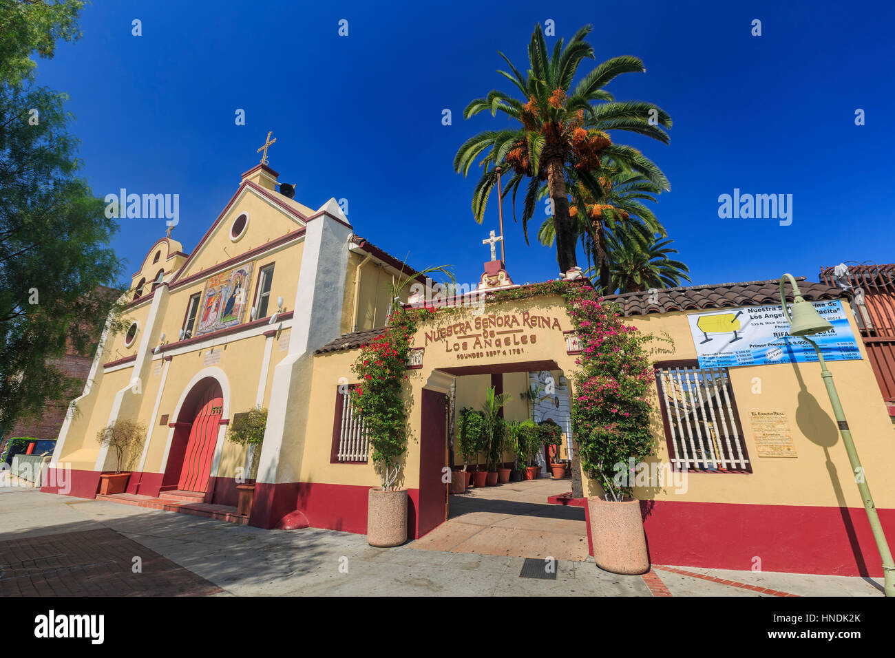 Los Angeles, AUG 23: Morgendliche Aussicht von Maria Königin der Engel katholische Kirche am 23. August 2014 in Los Angeles Stockfoto